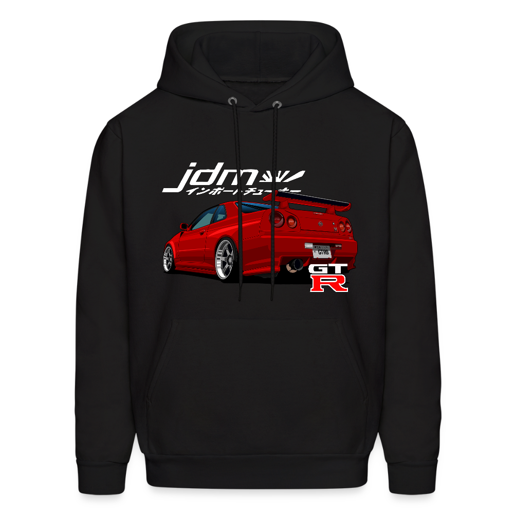 JDM R34 Men's Graphic Hoodie - black