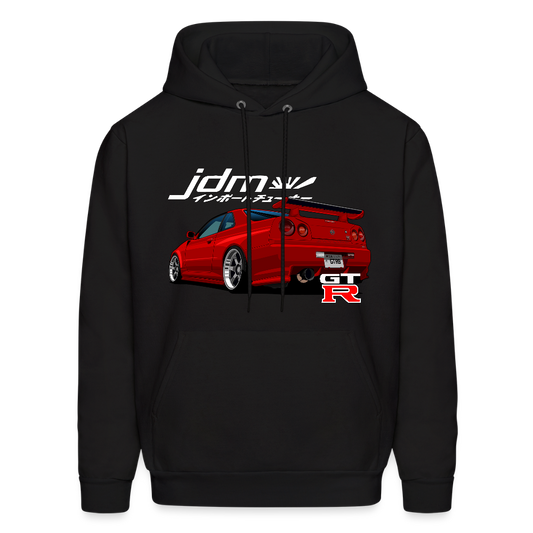 JDM R34 Men's Graphic Hoodie - black