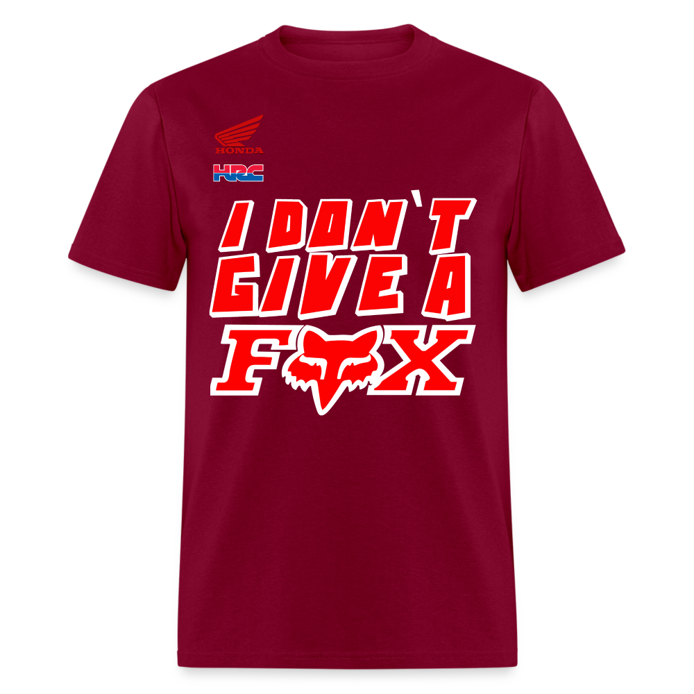 HRC Dont Give a Fox Honda Graphic Tee - burgundy