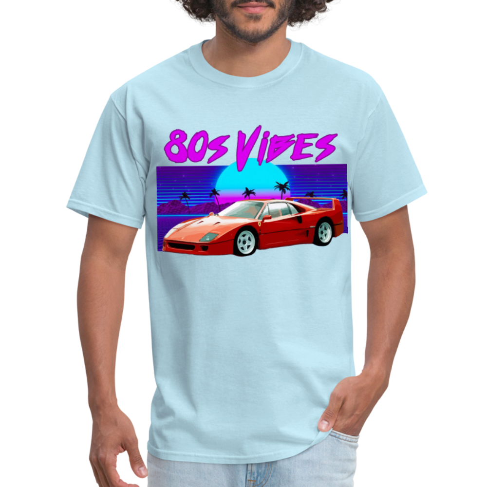 F40 80s Vibes graphic tee - powder blue
