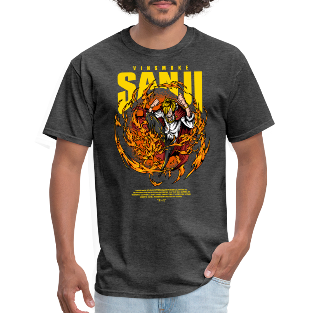 vinsmoke sanji graphic tee - heather black