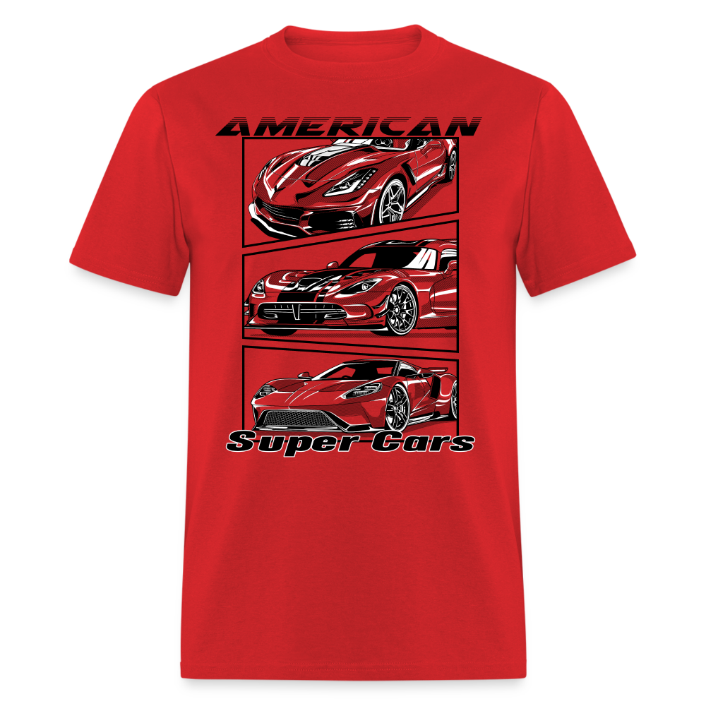 American Super Cars Graphic Tee - red