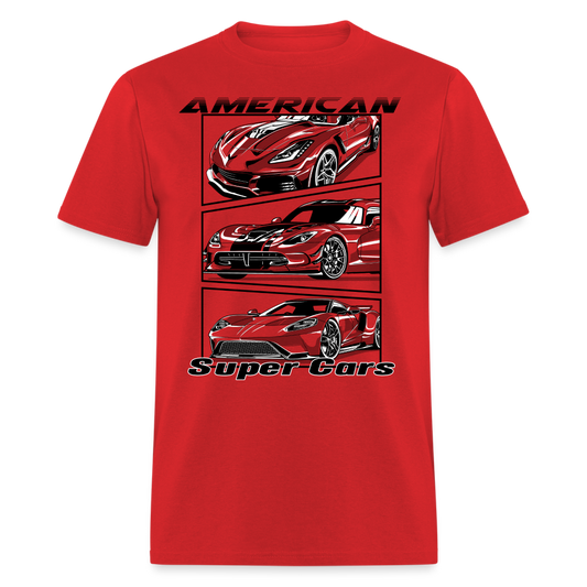 American Super Cars Graphic Tee - red