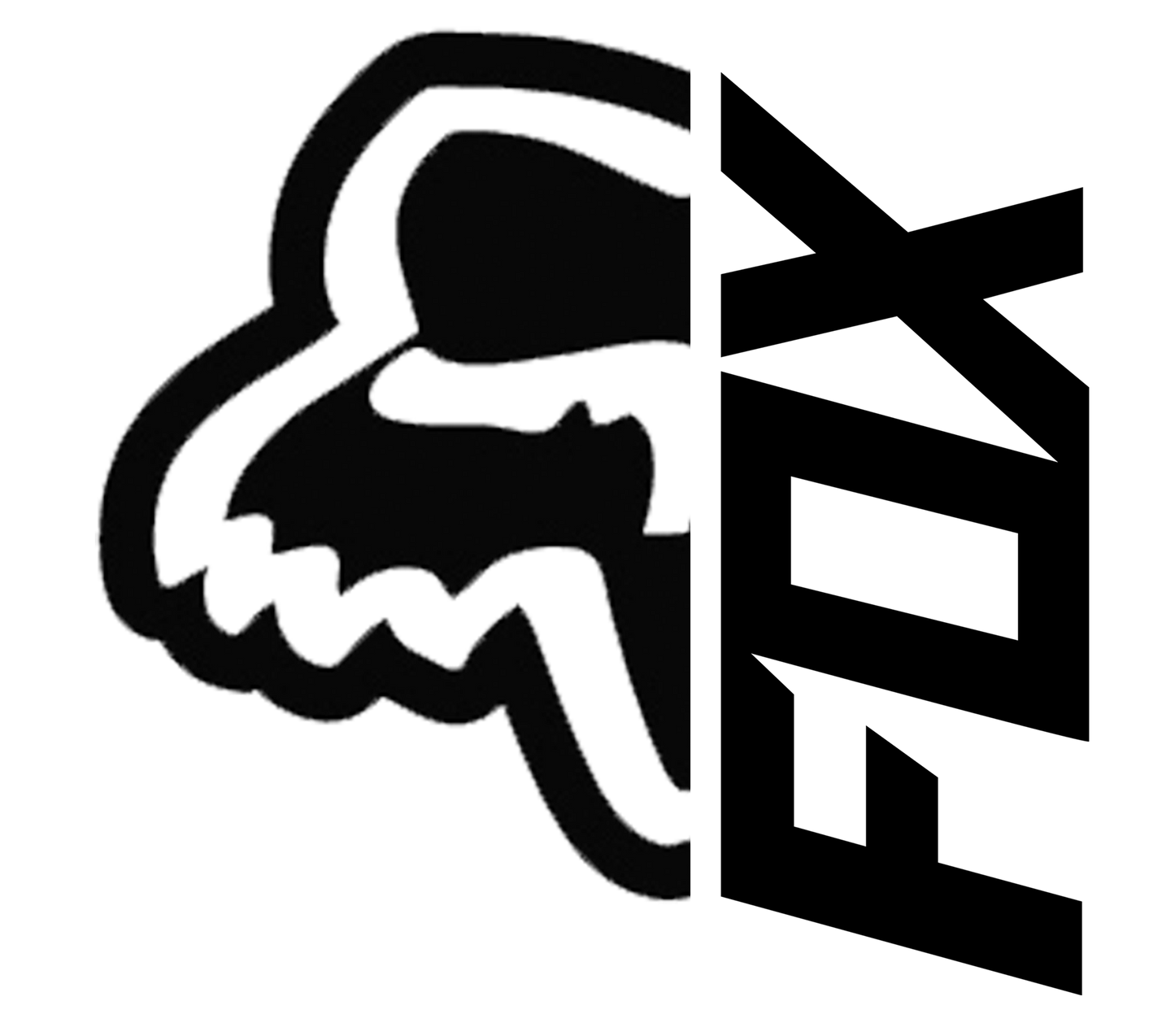 Fox Racing Decals Half Head Design