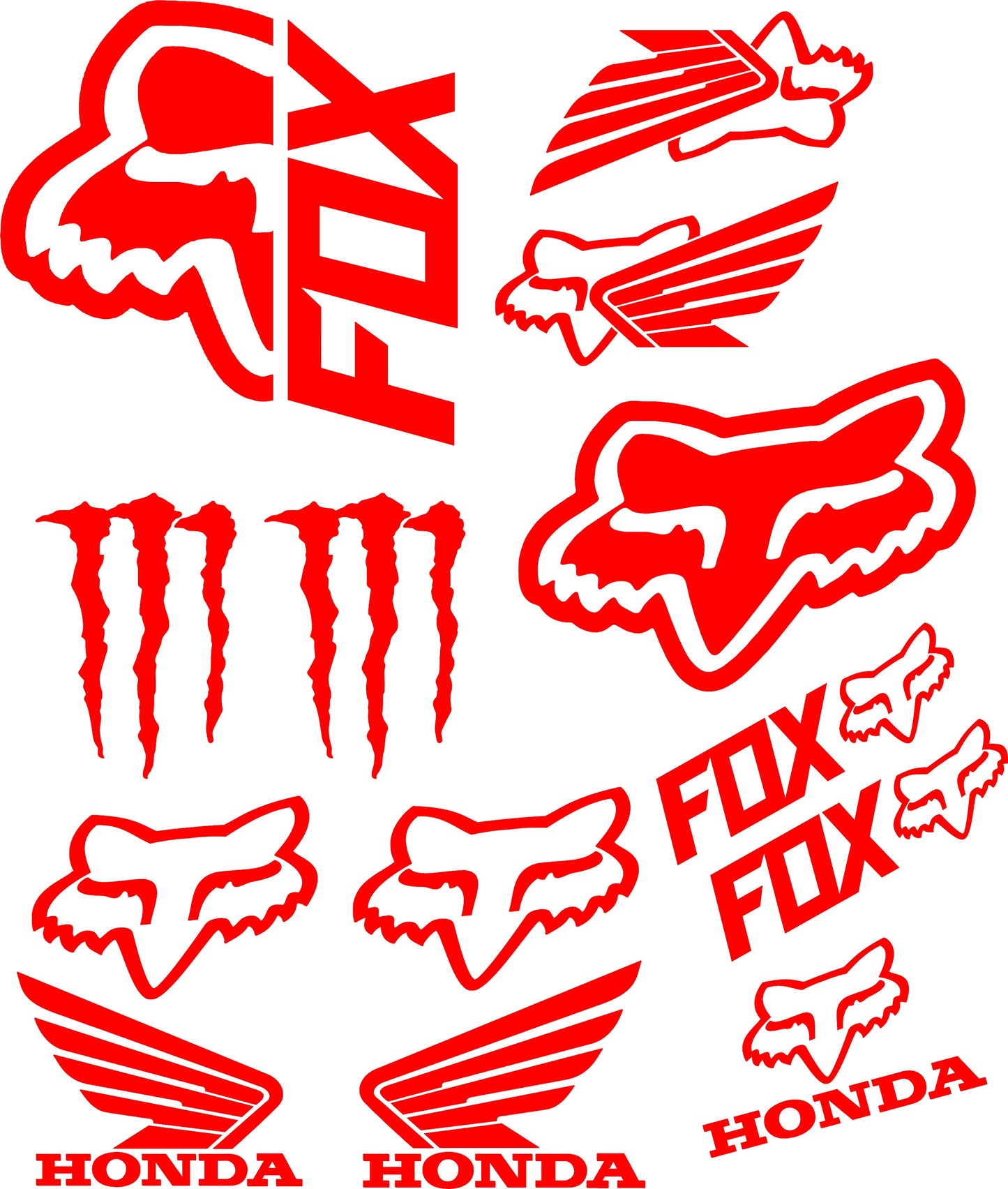 Honda Fox Racing Sponsor Sheet