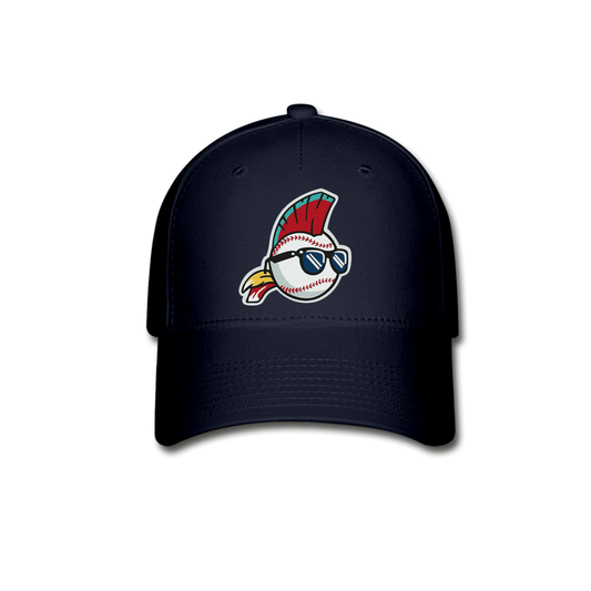 Custom Rick Vaughn Major League Flex Fitted Baseball Hat - navy
