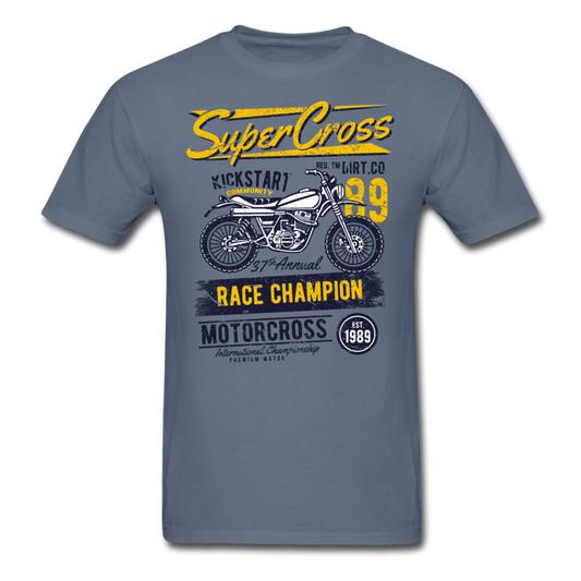 Vintage MX Super Cross Racing Graphic Tee - denim