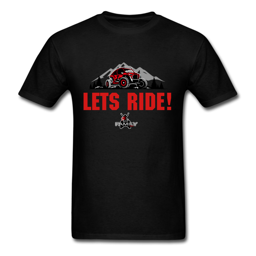 The ATV Family Channel Lets Ride UTV Shirt; RZR, SXS - black