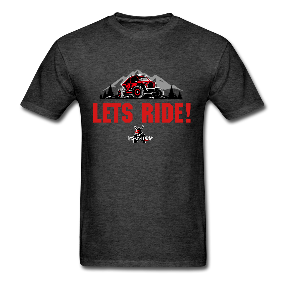 The ATV Family Channel Lets Ride UTV Shirt; RZR, SXS - heather black