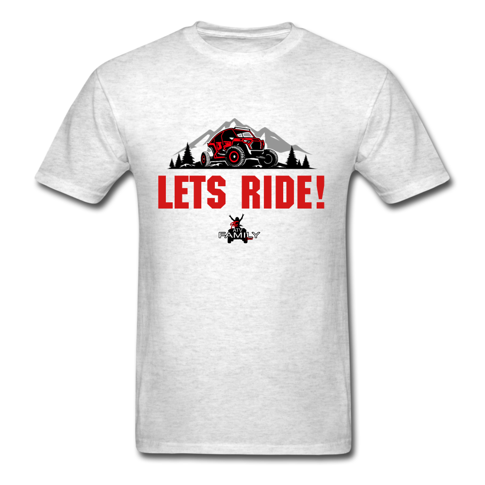 The ATV Family Channel Lets Ride UTV Shirt; RZR, SXS - light heather gray