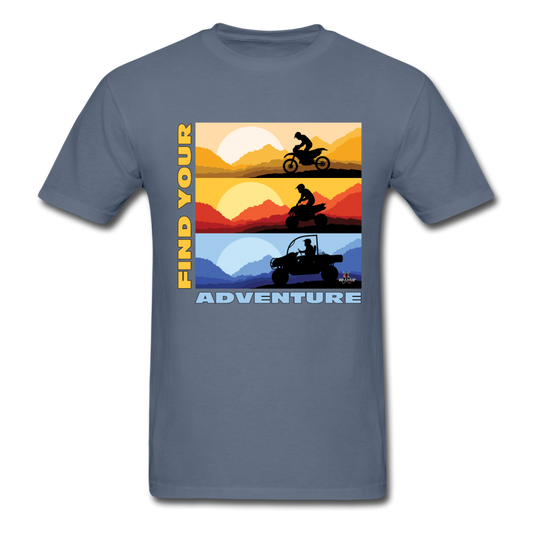 MX, ATV, UTV, Find Your Adventure Graphic Tee; Offroad - denim