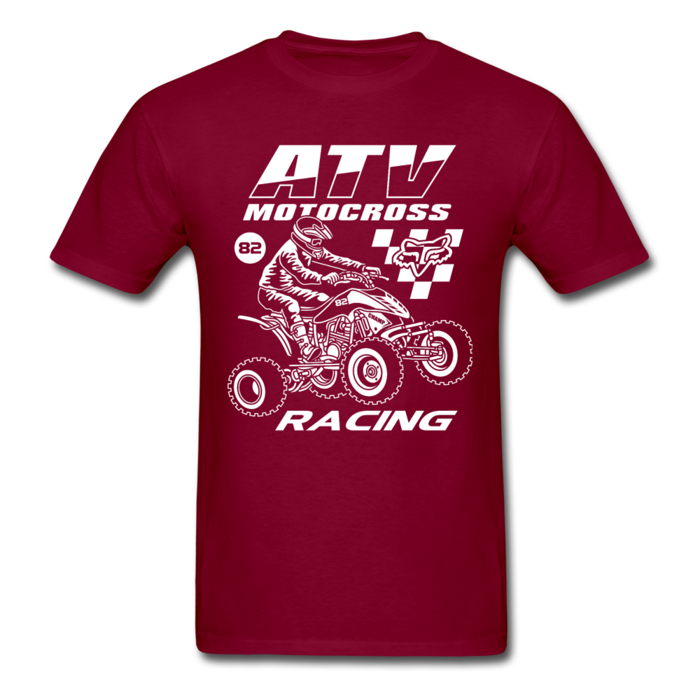 Vintage ATV Racing Graphic Tee; MX Supercross - burgundy