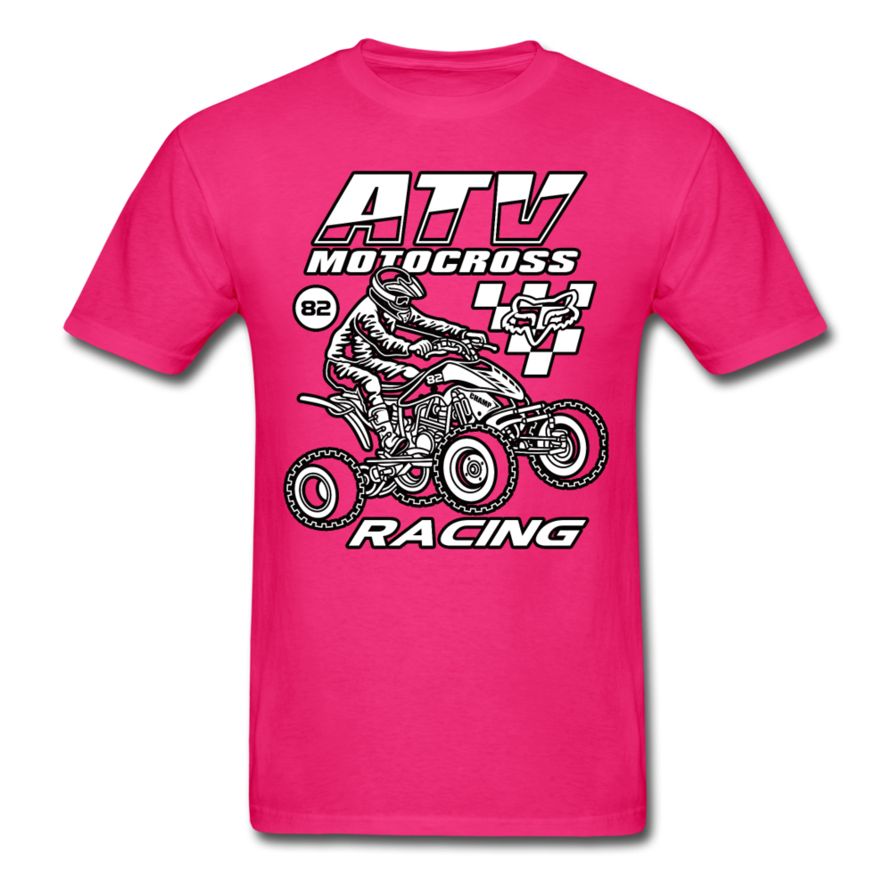 Vintage ATV Racing Graphic Tee; MX, Supercross - fuchsia