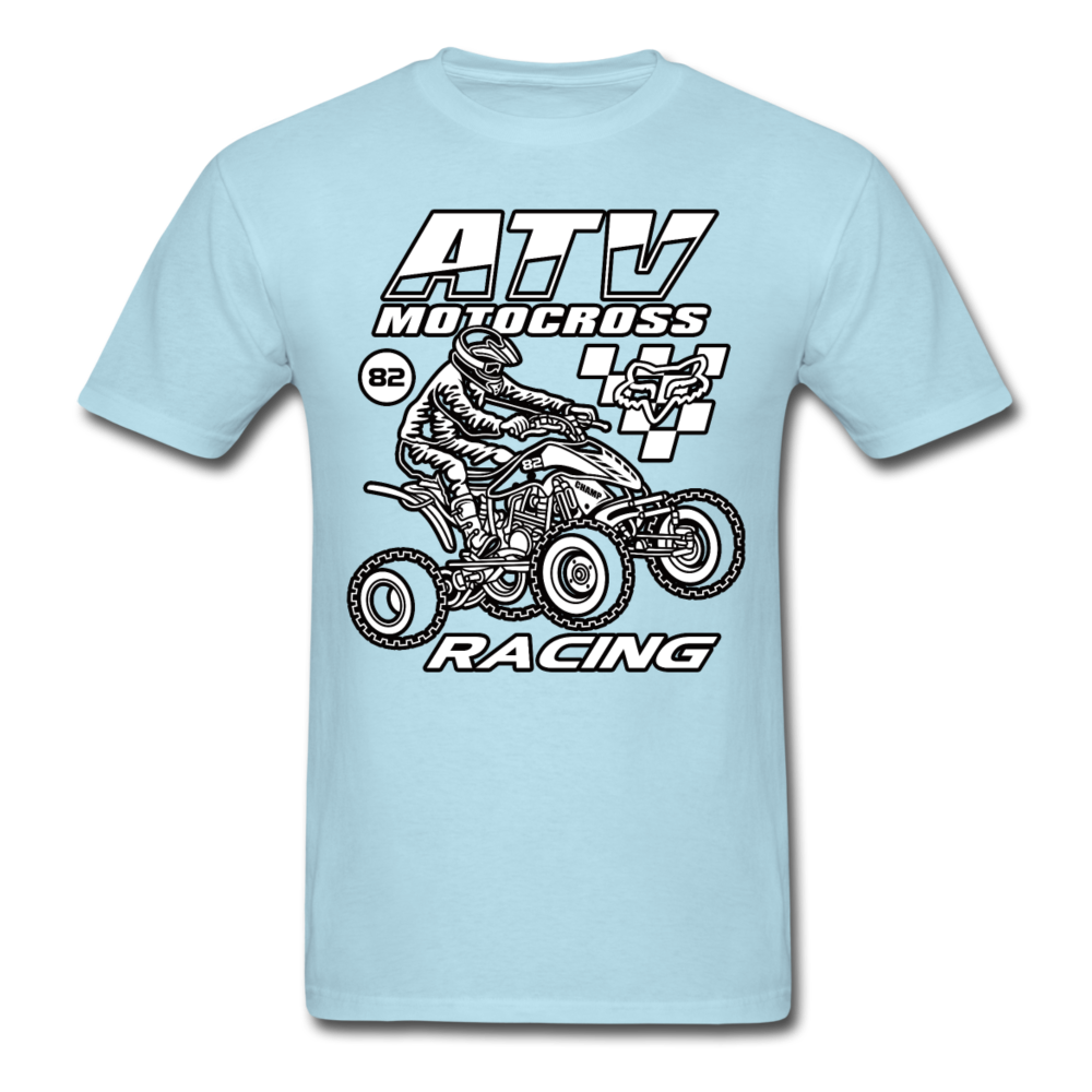 Vintage ATV Racing Graphic Tee; MX, Supercross - powder blue