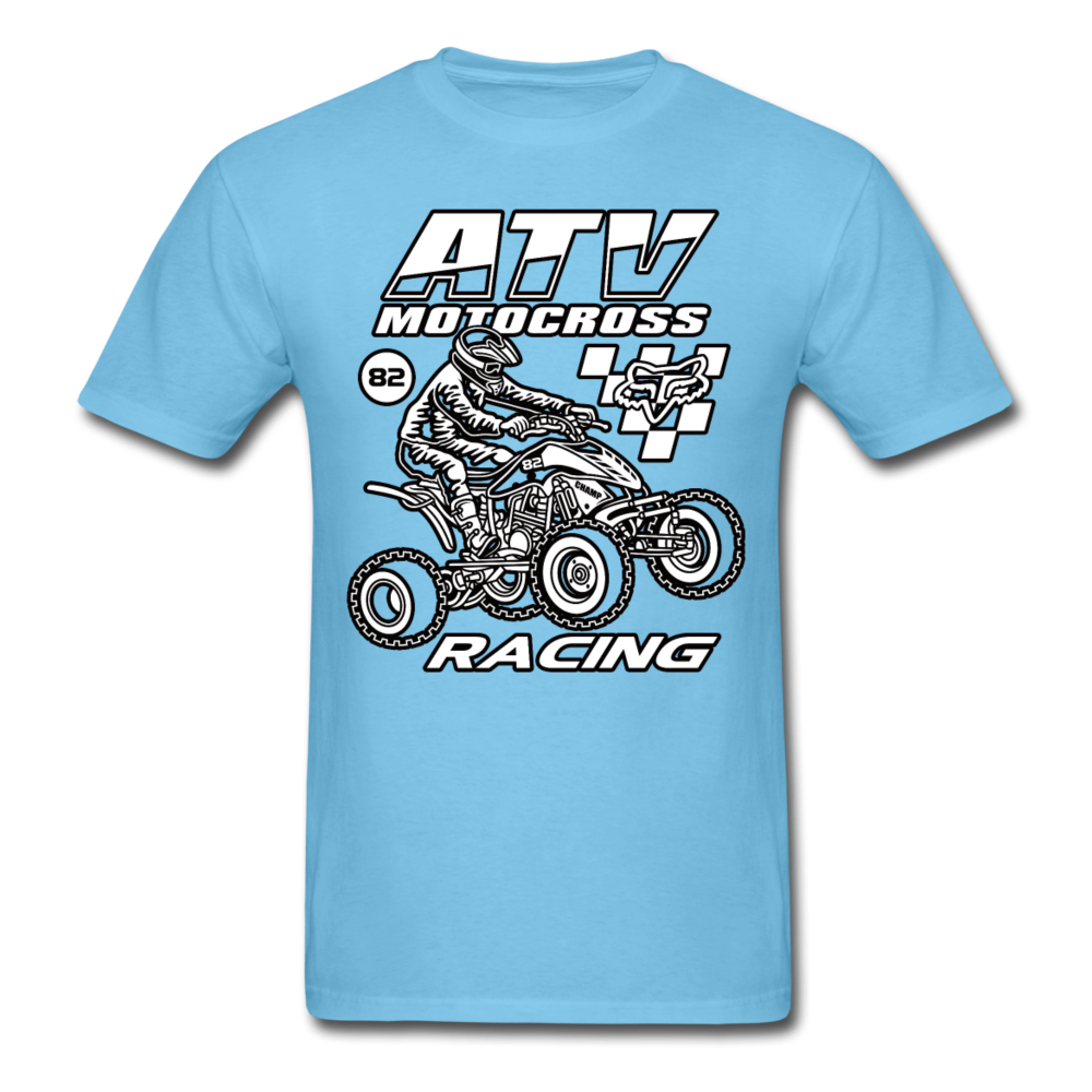 Vintage ATV Racing Graphic Tee; MX, Supercross - aquatic blue