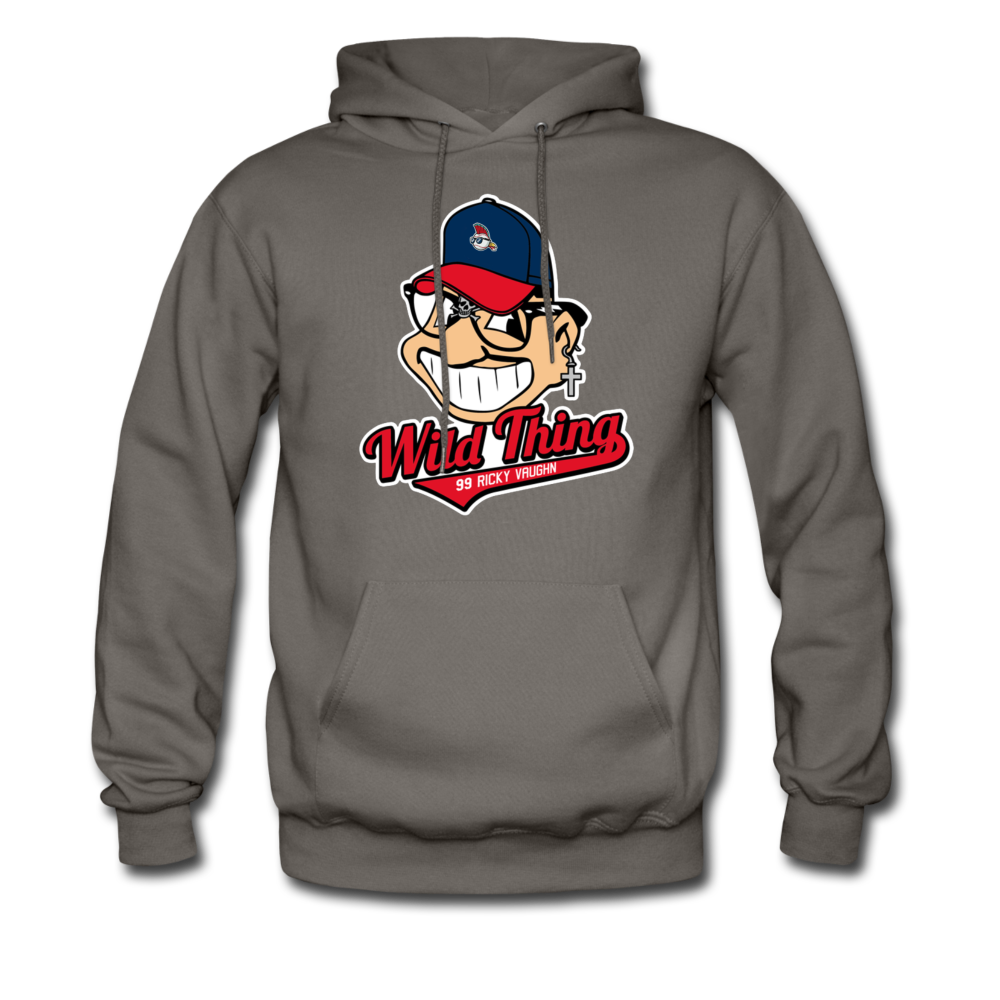 Men's Classic Major League Graphic Hoodie Wild Thing, Rick Vaughn , Indians, Cleveland - asphalt gray