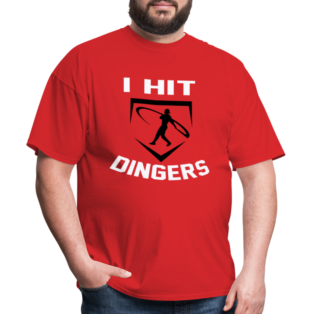 Swingman Baseball I Hit Dingers Graphic Tee - red