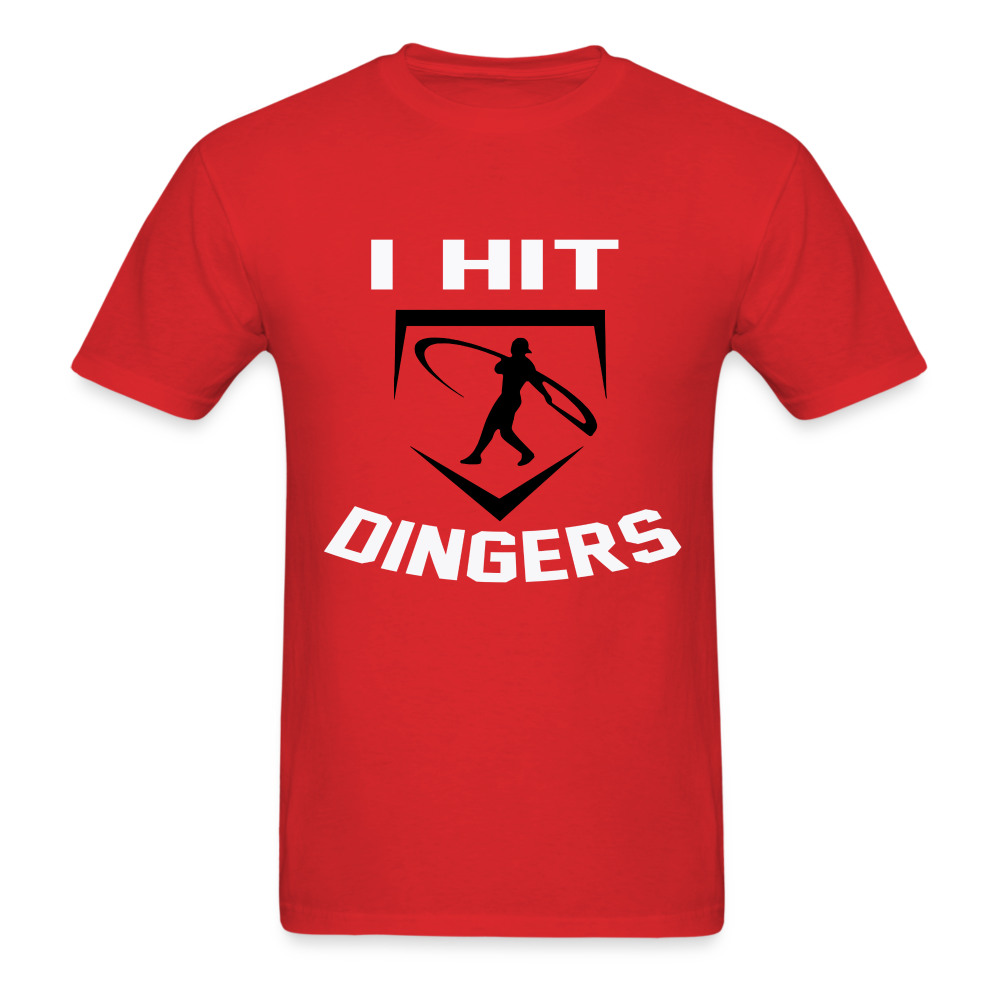 Swingman Baseball I Hit Dingers Graphic Tee - red