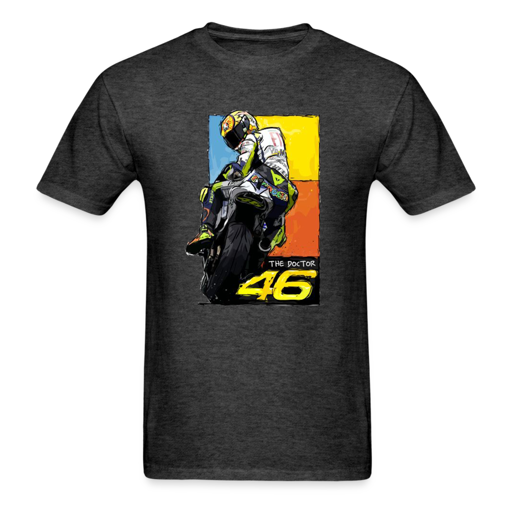 MotoGP Rossi 46 The Doctor Custom Graphic Tee - heather black