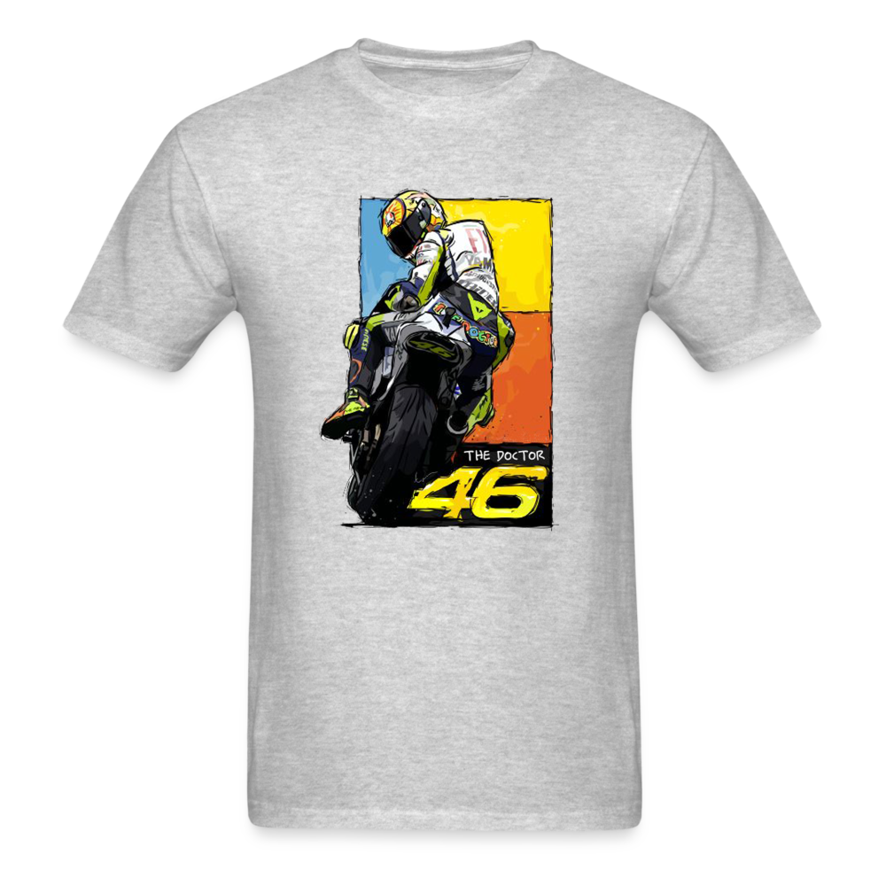 MotoGP Rossi 46 The Doctor Custom Graphic Tee - heather gray