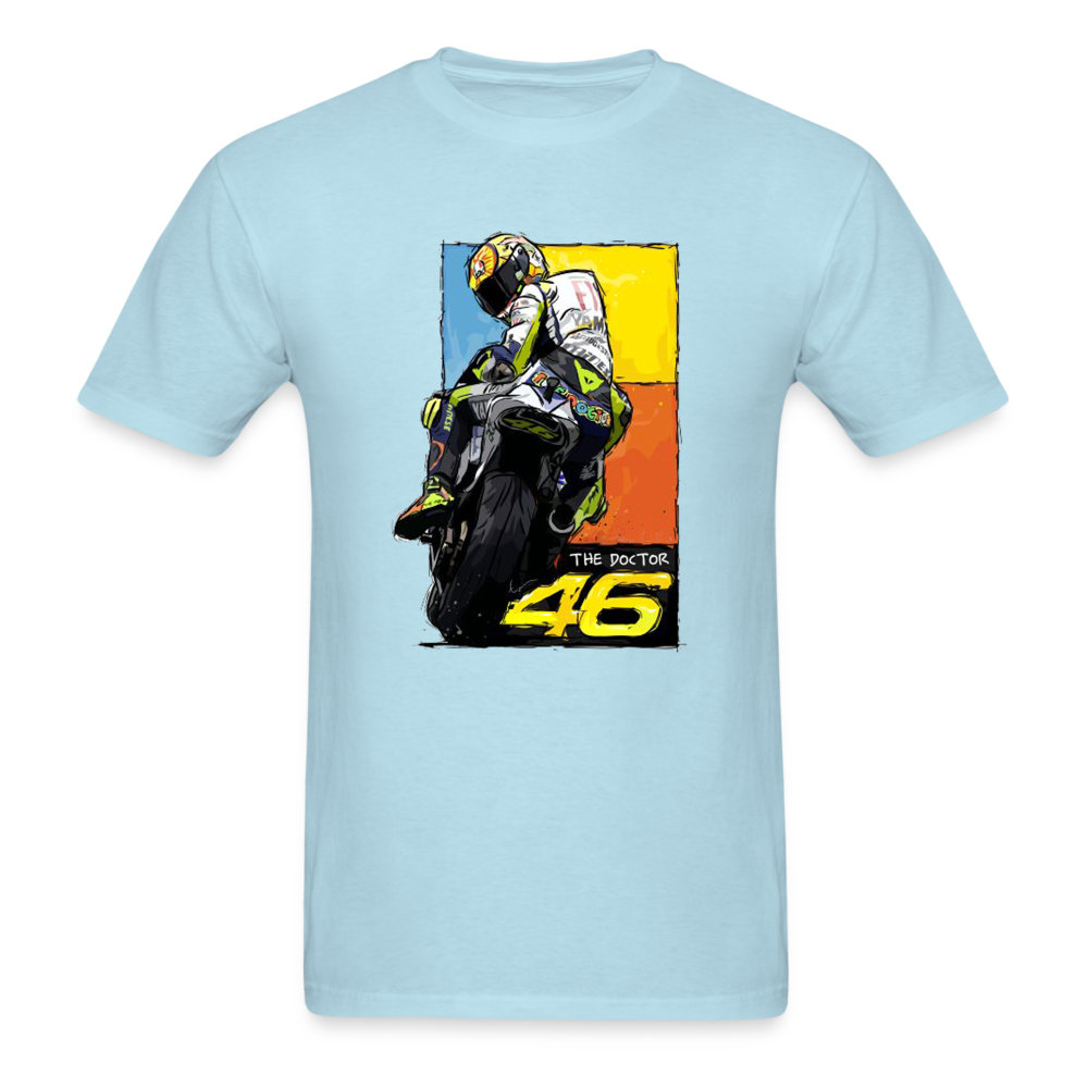 MotoGP Rossi 46 The Doctor Custom Graphic Tee - powder blue