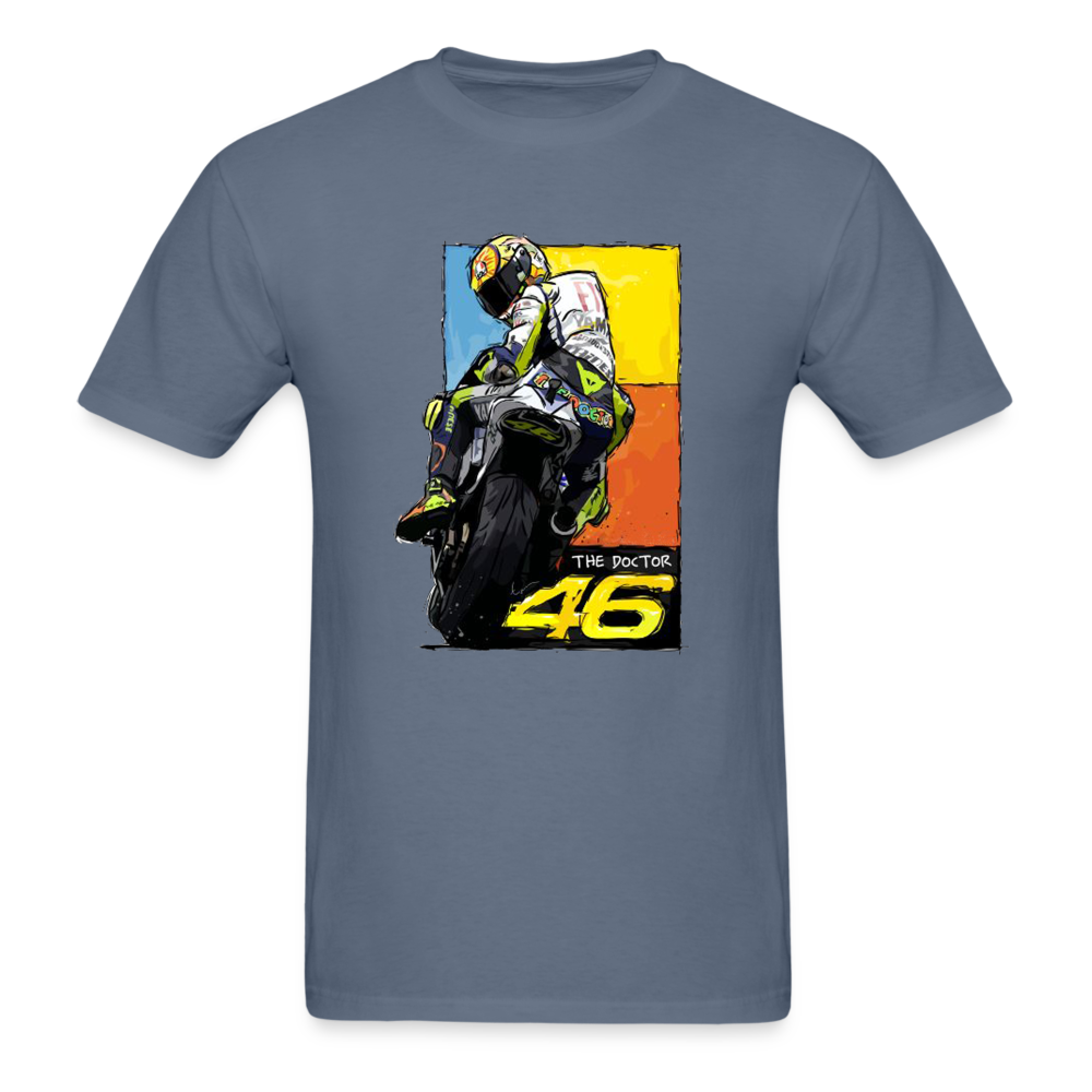MotoGP Rossi 46 The Doctor Custom Graphic Tee - denim