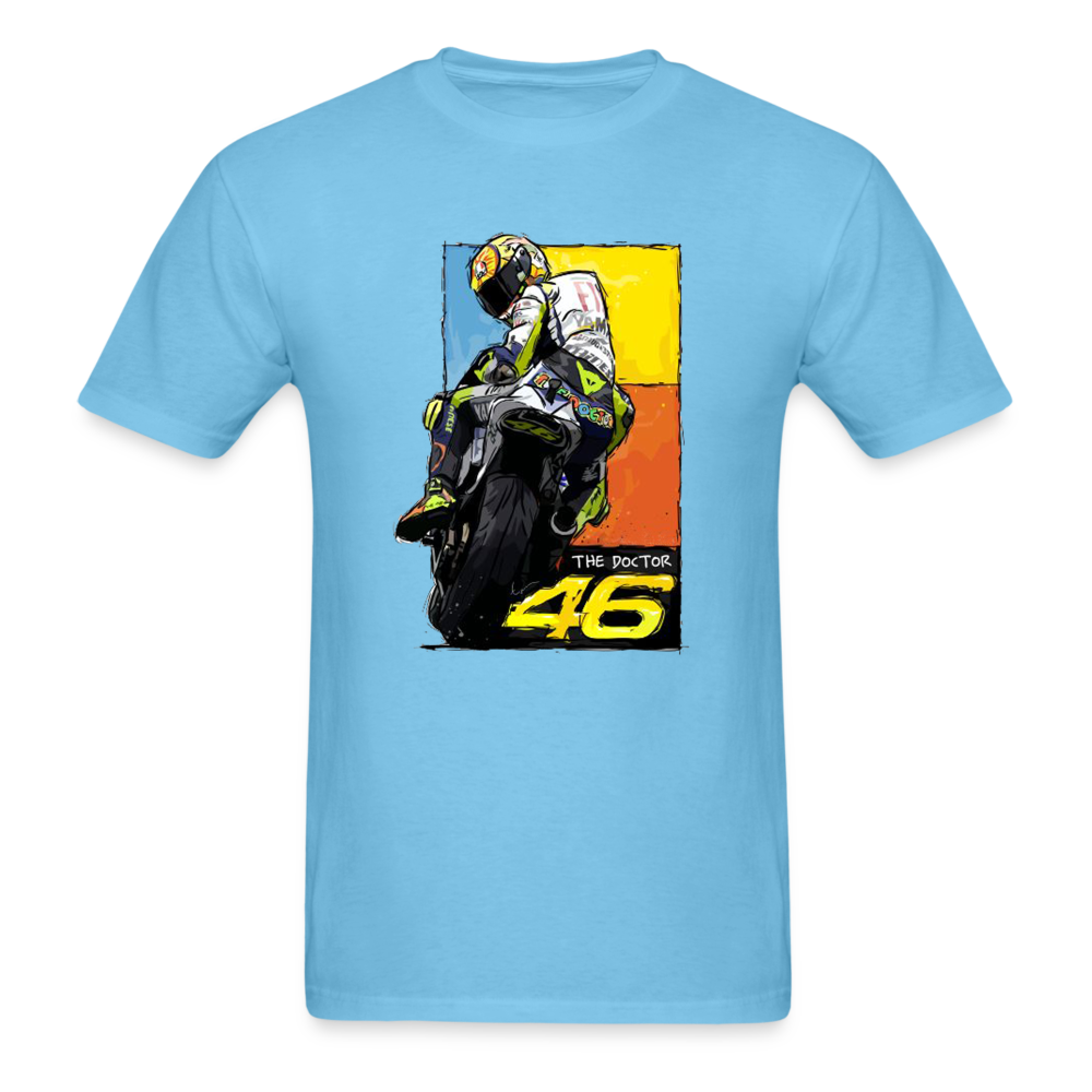 MotoGP Rossi 46 The Doctor Custom Graphic Tee - aquatic blue