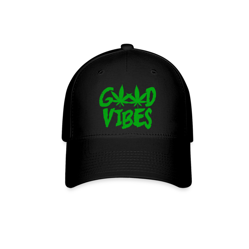 Good Vibes Only Flex Fit Baseball Cap - black