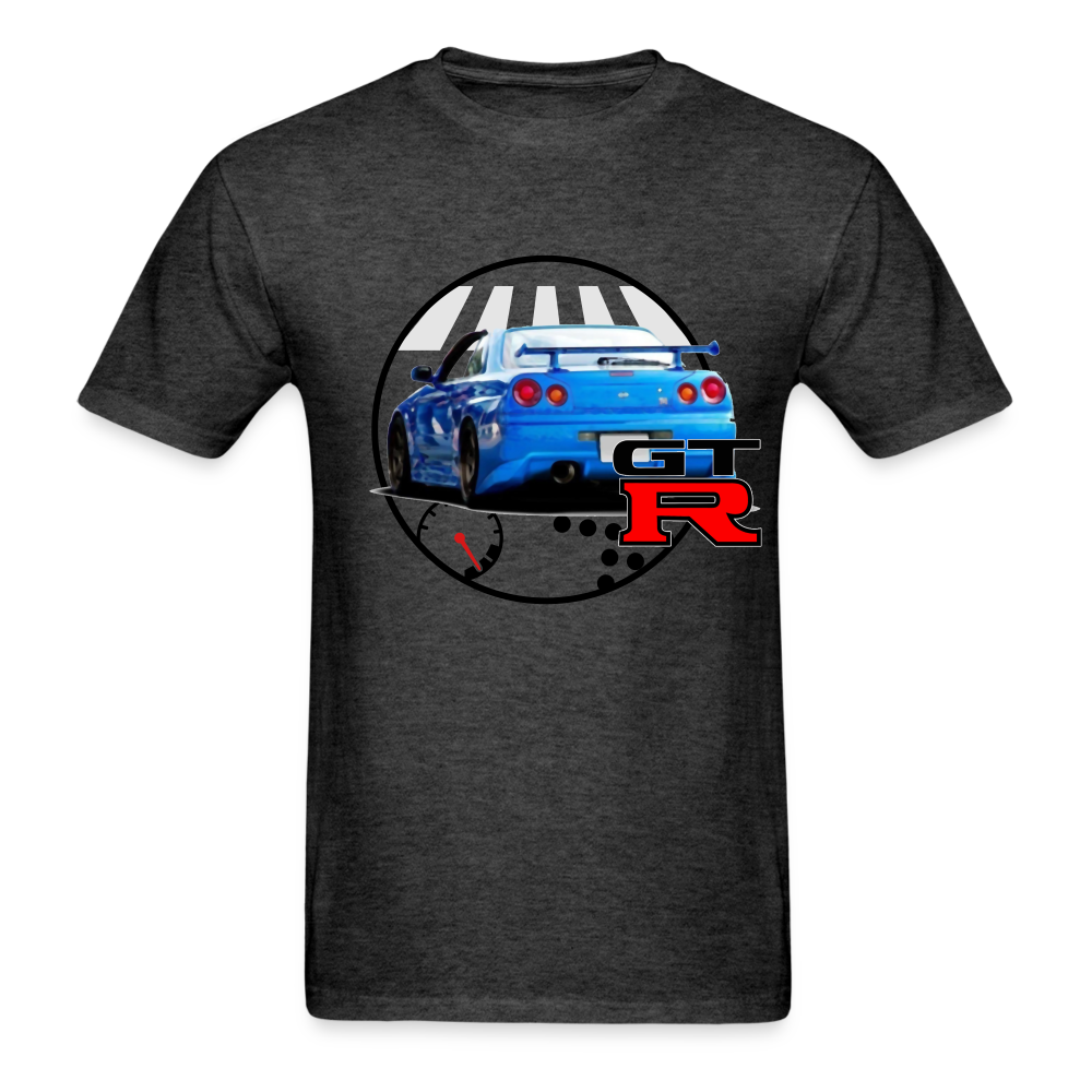 Custom Nissan GTR R34 Skyline Graphic Tee - heather black