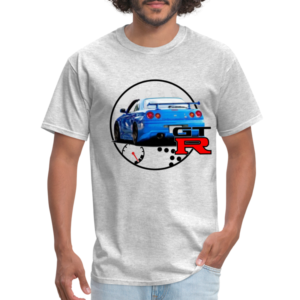 Custom Nissan GTR R34 Skyline Graphic Tee - heather gray