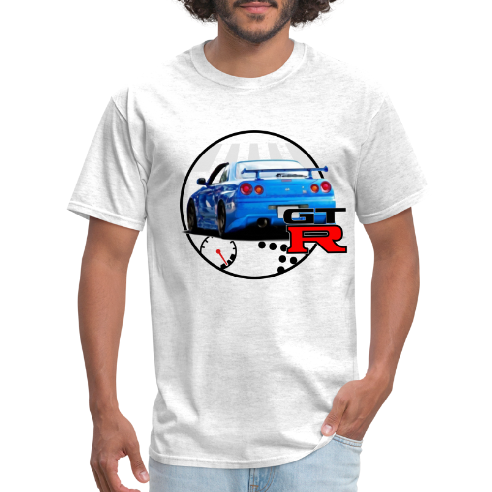 Custom Nissan GTR R34 Skyline Graphic Tee - light heather gray