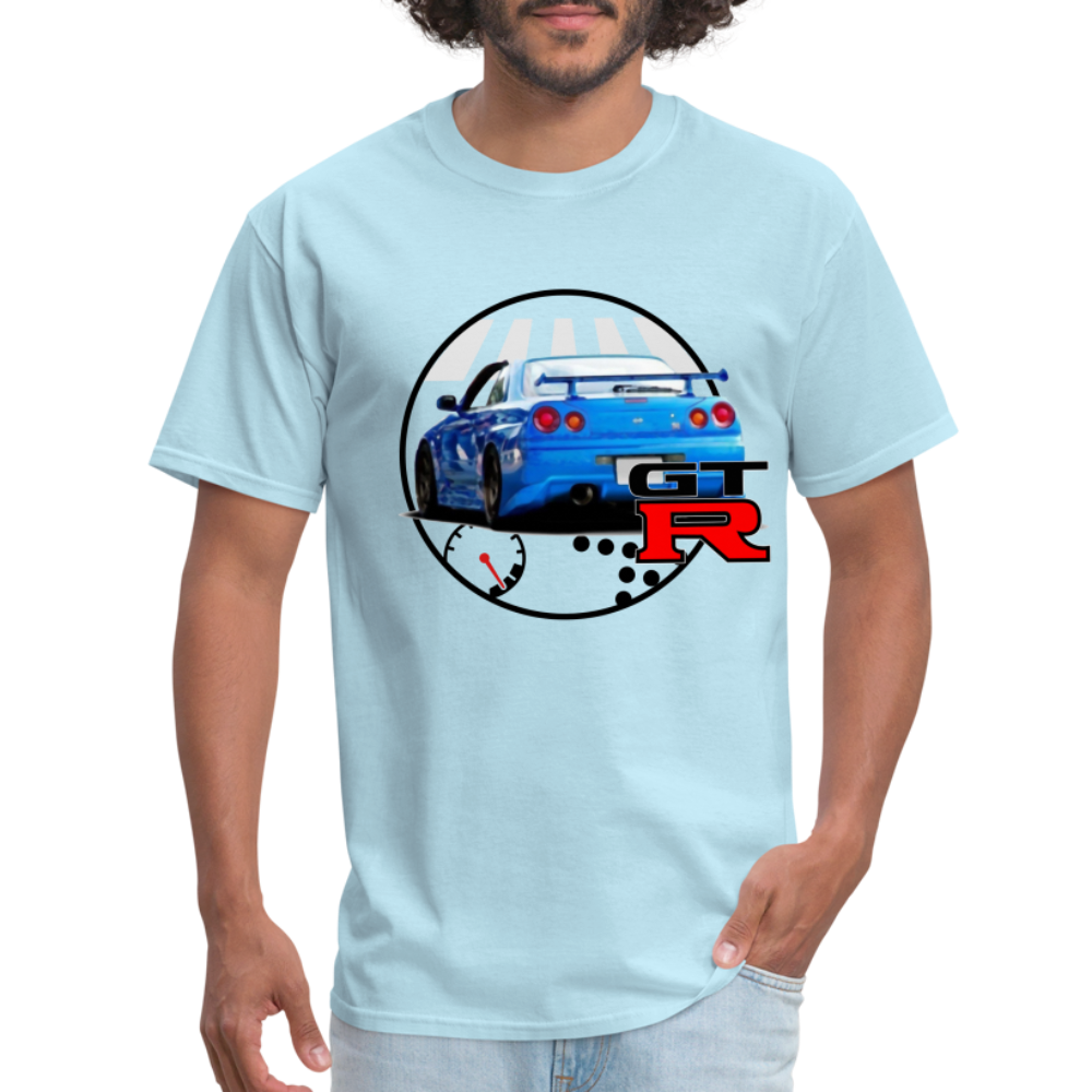 Custom Nissan GTR R34 Skyline Graphic Tee - powder blue