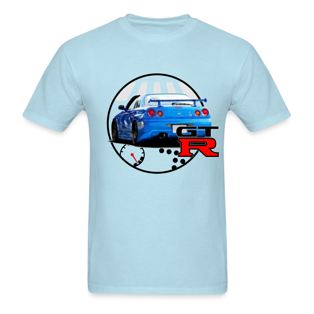 Custom Nissan GTR R34 Skyline Graphic Tee - powder blue