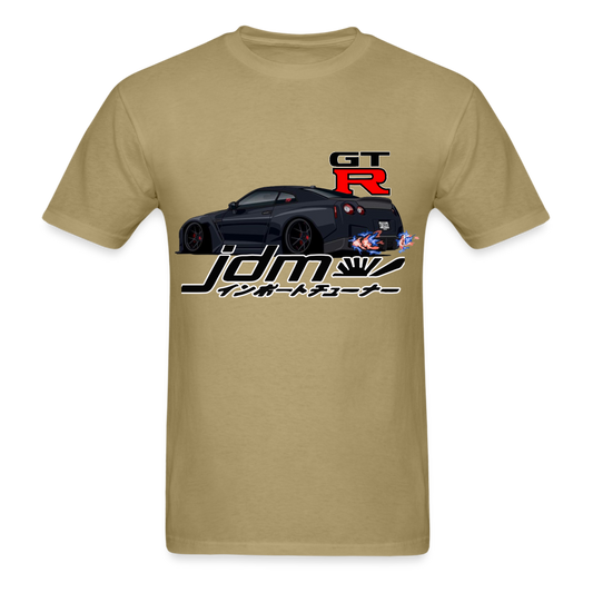 Custom JDM Tuner Nissan GTR R34 Skyline Graphic Tee - khaki