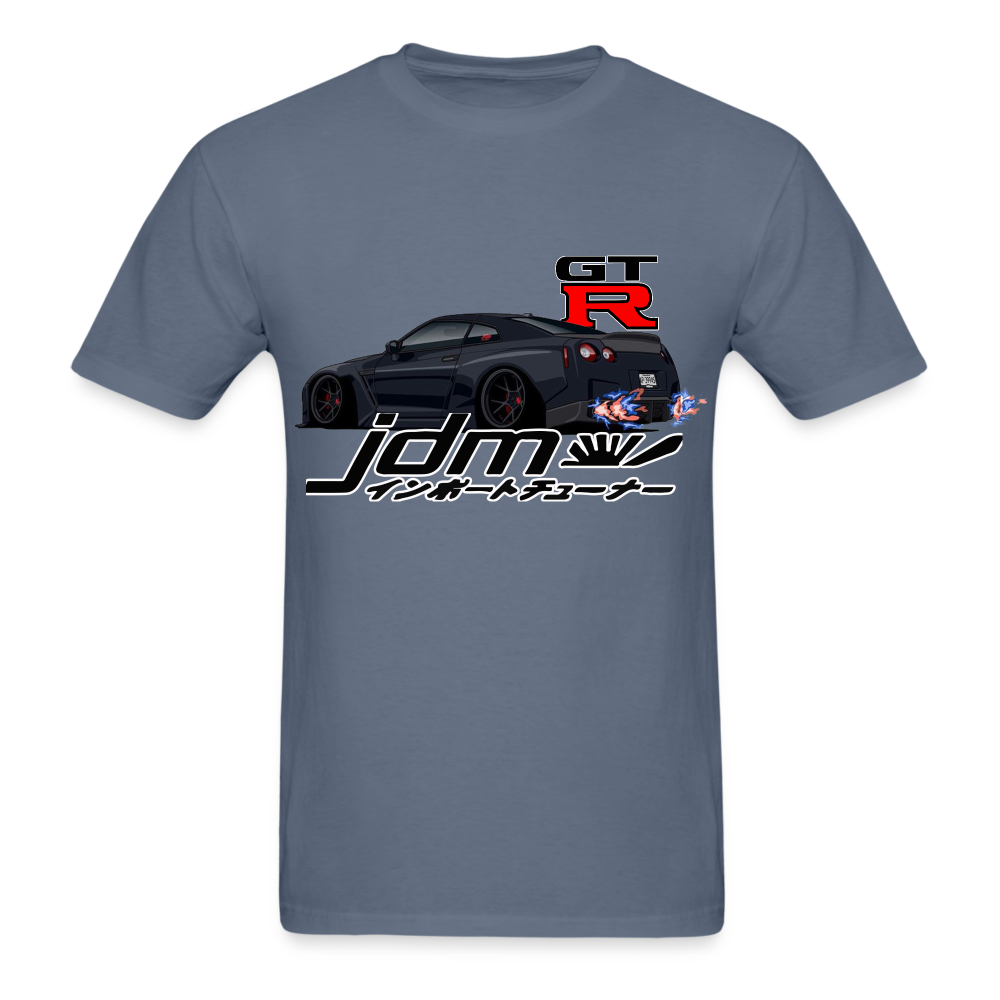 Custom JDM Tuner Nissan GTR R34 Skyline Graphic Tee - denim