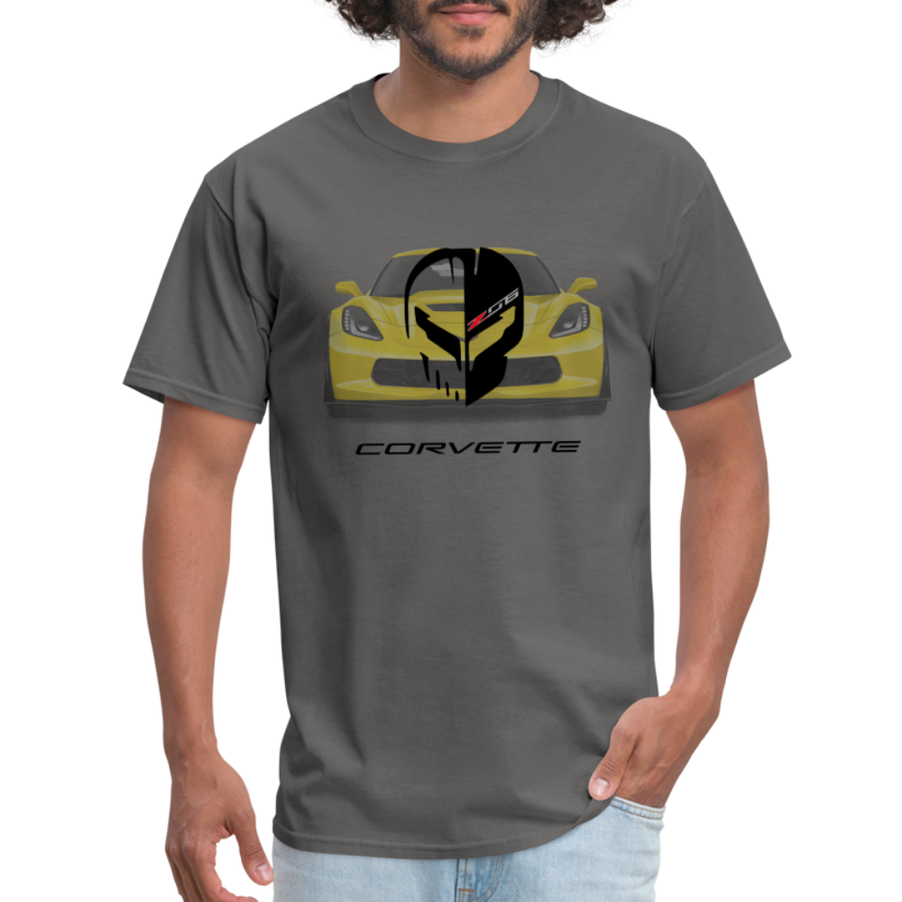 Custom Mens Corvette Z06 C7 Graphic Tee - charcoal