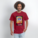 Sonic 1 Cover Art Graphic Tee - dark red