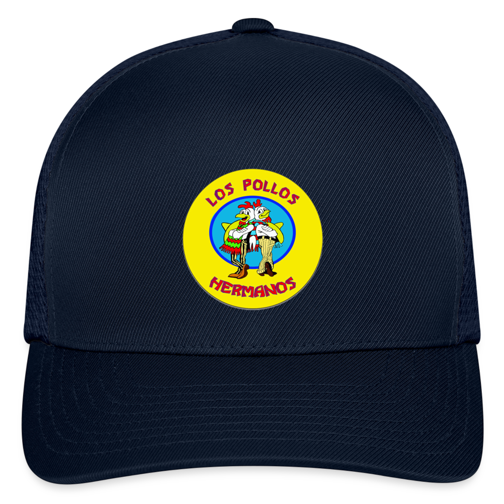 Los Pollos Hermanos Breaking Bad Flexfit Fitted Baseball Cap - navy