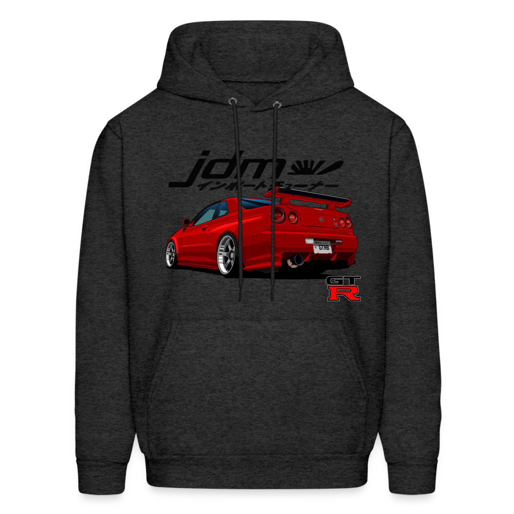 JDM GTR R34 Hoodie - charcoal grey