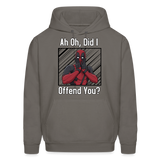 Dead Pool Did I Offend You Men's Graphic Hoodie - asphalt gray