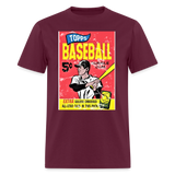 Vintage Topps Baseball Graphic Tee - burgundy