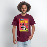 Vintage Topps Baseball Graphic Tee - burgundy