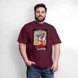 Sonic 1 Cover Art Graphic Tee - burgundy