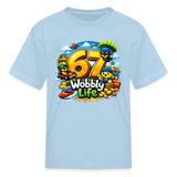 Wobbly Life "67" Kids' Graphic Gaming T-Shirt - powder blue