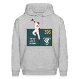 Baseball For The Love of The Game Men's Graphic Hoodie - heather gray