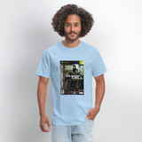 Custom Box Art Graphic tee - powder blue