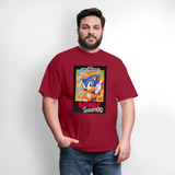 Sonic 1 Cover Art Graphic Tee - dark red