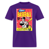 Vintage Topps Baseball Graphic Tee - purple