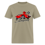 Custom Mens Stingray Corvette Tee - khaki