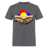 Custom Nascar Ricky Bobby Slogan Shake N Bake Graphic Tee - charcoal